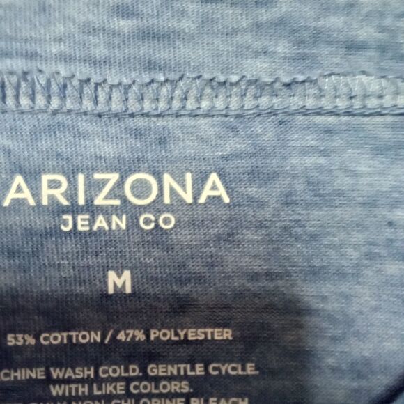 Arizona Jean Co Blue V-neckline 3/4 Sleeve Lightweight - Picture 6 of 7